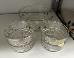 Glass Berry Bowl Set