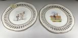 Pair of Czech Pirkenhammer Porcelain Plates