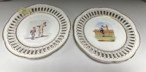 Pair of Czech Pirkenhammer Porcelain Plates