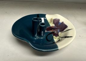 Follette Signed Ceramic Candle Bowl