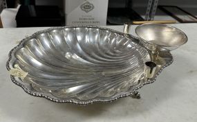 Silver Plate Shell Serving Bowl