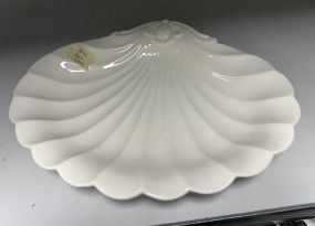 1950s Spode Imperial Fancies Ivory Porcelain Sea Shell Serving Dish