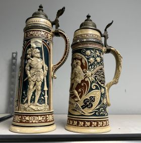 Pair of German Beer Steins
