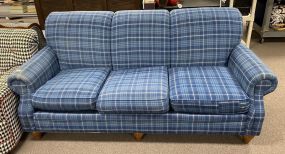 Clayton Marcus Blue Upholstered Sofa