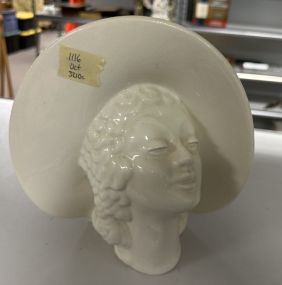 Ceramic Lady Head Vase