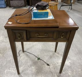 Mid Century Sewing Cabinet with Singer Machine