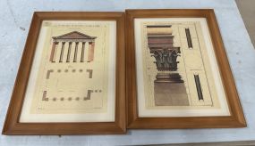 Two Prints of Architectural Fragments