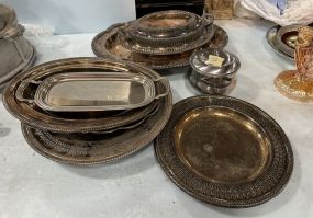 Group of Silver Plate Serving Pieces