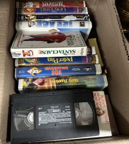 Box Lot of Disney VHS and VHS Movies