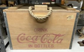 Coca Cola Box with Coca Cola Collectibles