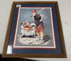 Wayne Neal Young Boys Playing Baseball