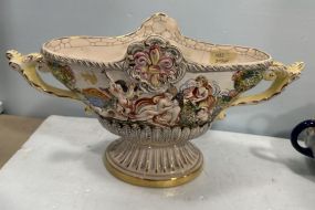 Capodimonte Porcelain Center Piece Urn