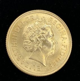 2001 British Queen Elizabeth II Gold Sovereign