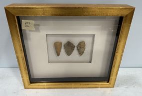 Framed Collection of Arrow Heads