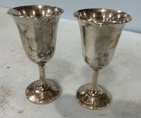 Pair of Wallace Sterling Goblets 11.045 ozt