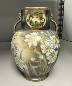 Nippon Hand Painted Porcelain Vase