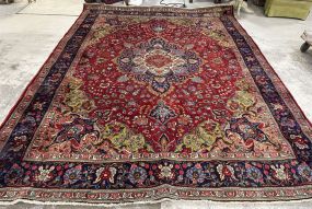 12'4 x 9'10 Persian Semi Antique Wool Rug