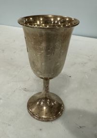 4th Flight Engraved Sterling Goblet 3.205 ozt