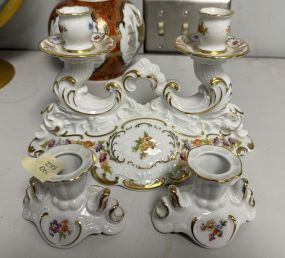 Bavaria German Porcelain Candle Set