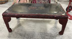 Vintage Chinese Wood Carved Coffee Table