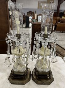 Pair of Elegant English Torchiere Lamps