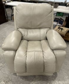 La-z-boy Off White Leather Recliner