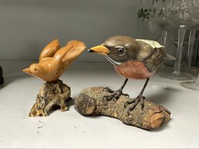 Hand Carved Wood Bird Figurines