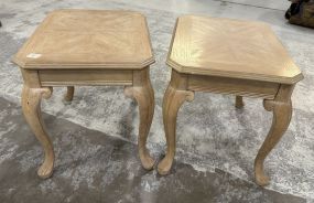 Pair of Modern Queen Anne Maple Side Tables