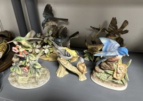 Five Andrea Porcelain Bird Figurines