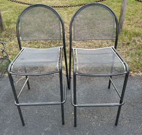 Pair of Metal Outdoor Barstool