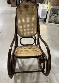 Vintage Caned Bentwood Rocker