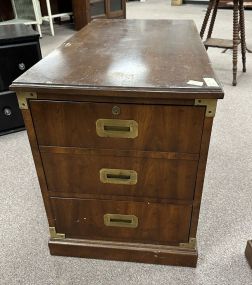 Late 20th Century Mahogany Cherry Two Drawer Fine Cabinet