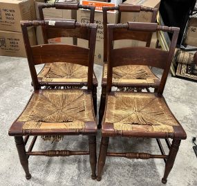 Four High Point Co. Hitchcock Style Mahogany Side Chairs