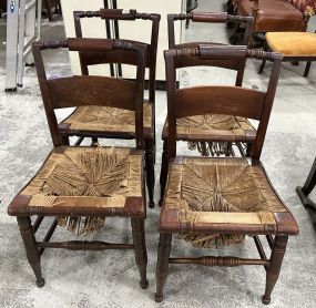 Four High Point Co. Hitchcock Style Mahogany Side Chairs