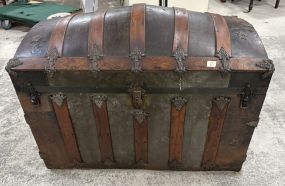 Antique Dome Top Streamer Trunk