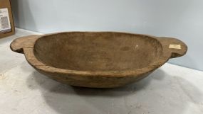 Primitive Wood Dough Bowl