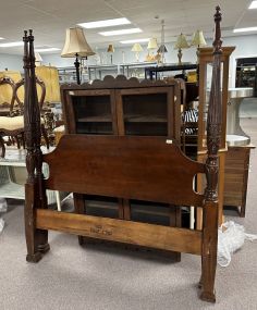 Late 20th Century Rice Style Queen Bed