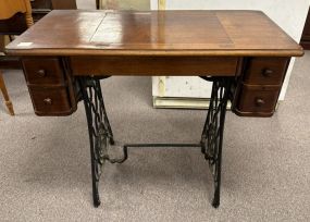 Antique Mahogany Sewing Machine Cabinet