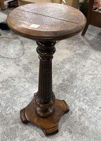 Vintage Oak Pedestal Stand