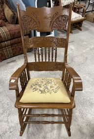 Pressed Oak Rocking Chair