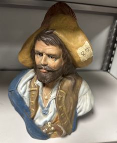 Signed Ceramic Musketeer Sculpture