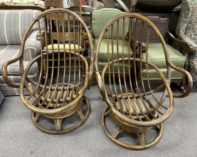 Pair of Bentwood Bamboo Porch/Patio Chairs