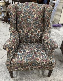 Traditional Style Wing Back Arm Chair