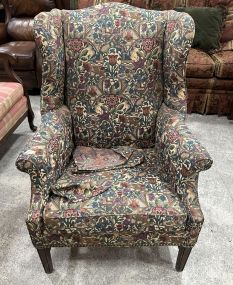 Traditional Style Wing Back Arm Chair