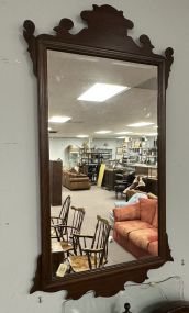 Chippendale Reproduction Mahogany Wall Mirror