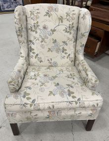 Upholstered Wing Back Arm Chair