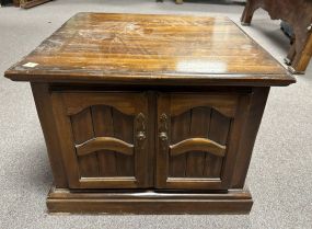 1970's Square Top Lamp Side Table