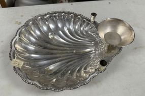 Silver Plate Shell Serving Bowl
