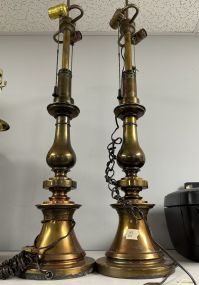 Tall Pair of Mid Century Buffet Lamps