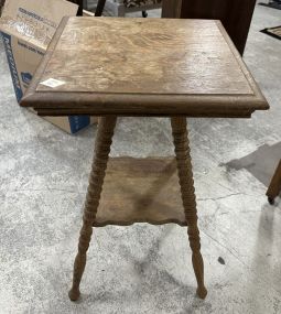 Worn Oak Pedestal Stand